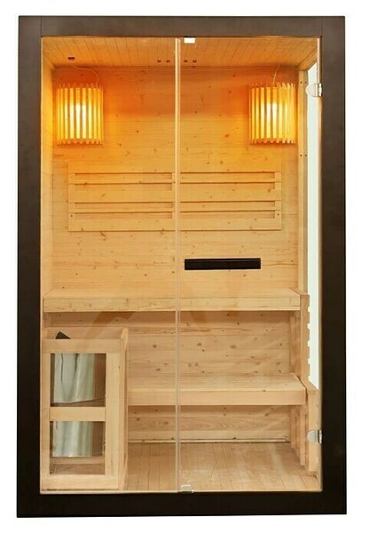 Finska sauna Panorama Black (D x Š x V: 120 x 130 x 200 cm, 3,5 kW)