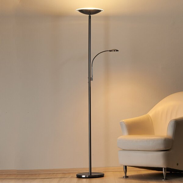 Podne Lampa Lindby, MALEA, prigušiv, Metalik, Dnevna soba, Metal, Moderan