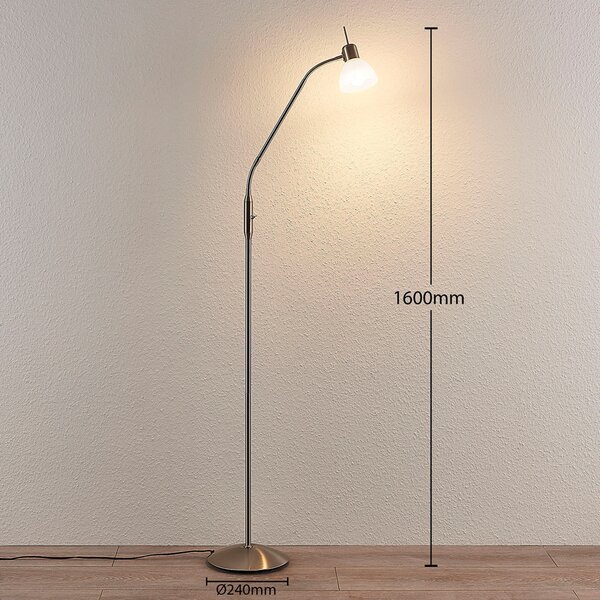 Podne Lampa Lindby, Gwendolin, Metalik, Dnevna soba, Metal, Moderan