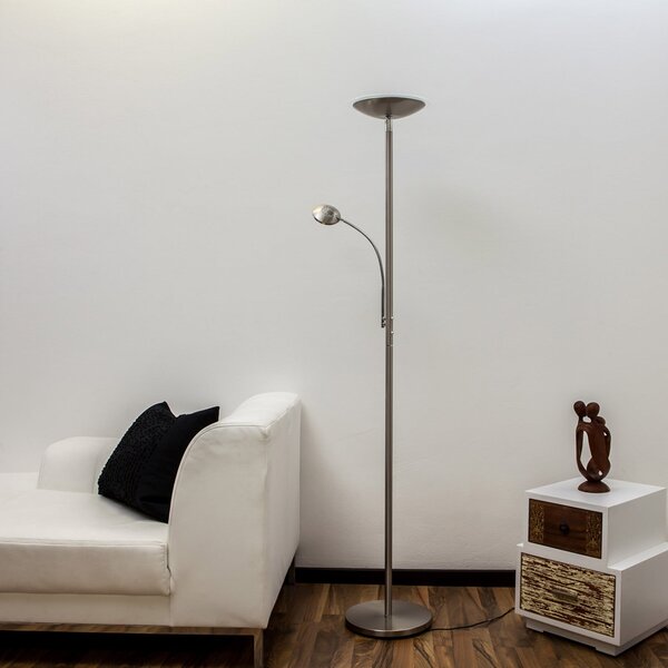 Podne Lampa Lindby, MALEA, prigušiv, Metalik, Dnevna soba, Metal, Moderan