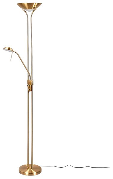 Podne Lampa Lindby, Josefin, prigušiv, Zlato / mjed, Dnevna soba, Metal, Moderan