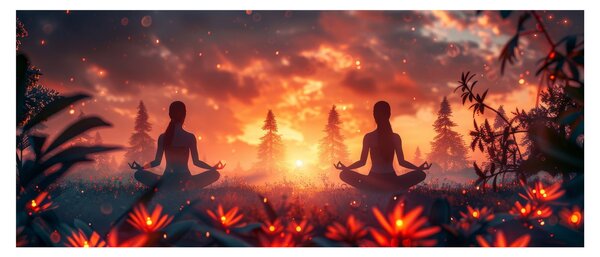 Slika - Joga u prirodi (120x50 cm)