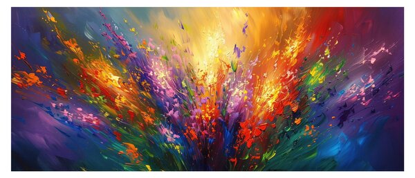 Slika - Apstrakcija cvijeća (120x50 cm)