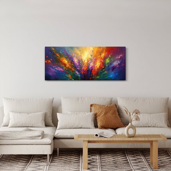 Slika - Apstrakcija cvijeća (120x50 cm)