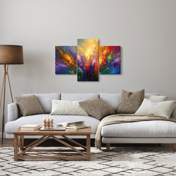 Slika - Apstrakcija cvijeća (90x60 cm)