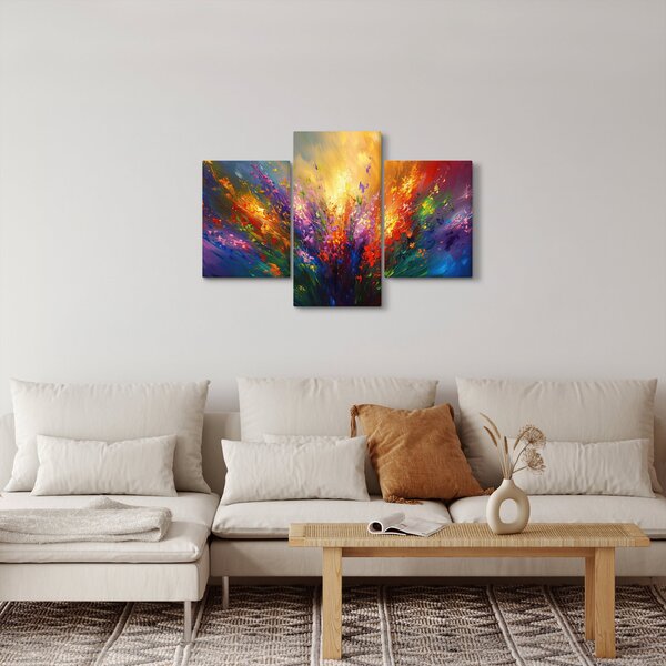 Slika - Apstrakcija cvijeća (90x60 cm)