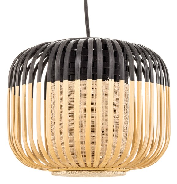 Viseće Svjetiljka Forestier, Bamboo Light XS, prigušiv, Crno, Dnevna soba, Bambus, Dizajn