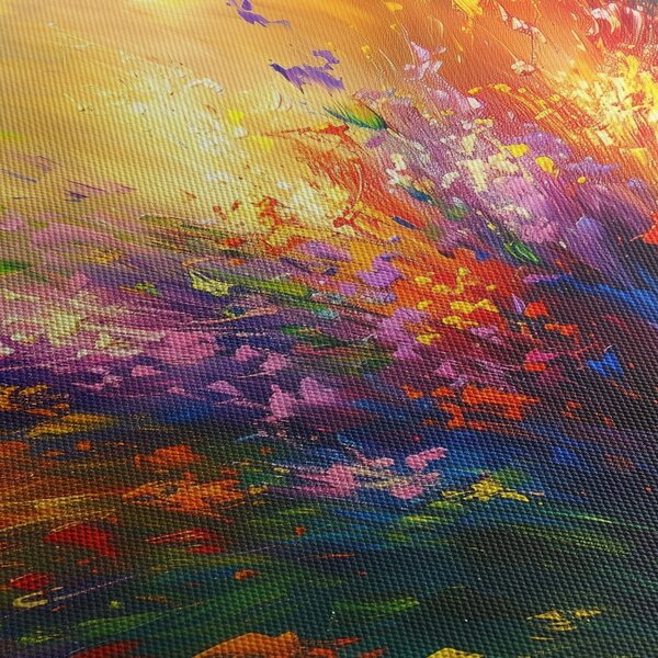 Slika - Apstrakcija cvijeća (90x60 cm)
