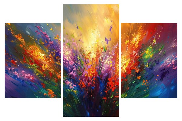 Slika - Apstrakcija cvijeća (90x60 cm)