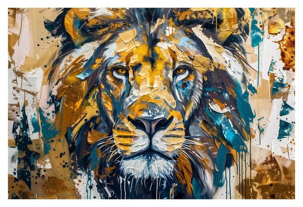 Slika - Apstraktna uljana slika s lavom (90x60 cm)