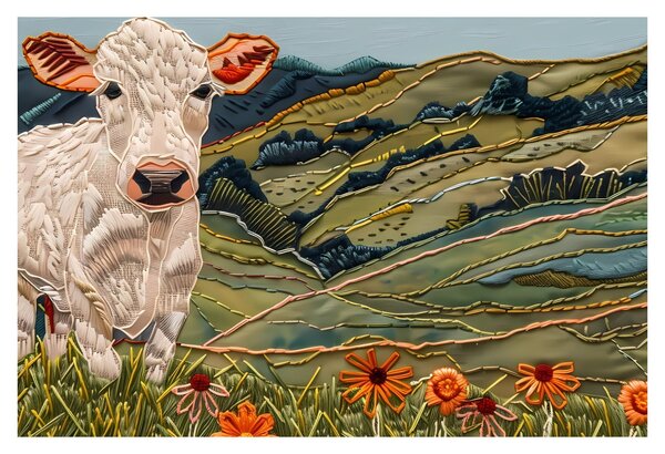 Slika - Imitacija pletenog motiva (90x60 cm)