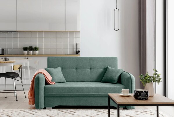 Razvlačiva dvosjedna sofa LAINE, zelena