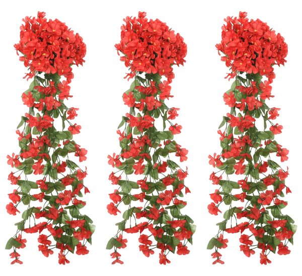 VidaXL Vijenci od umjetnog cvijeća 3 kom boja proljetnih ruža 85 cm