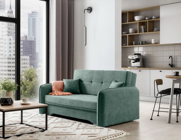 Razvlačiva dvosjedna sofa LAINE, zelena