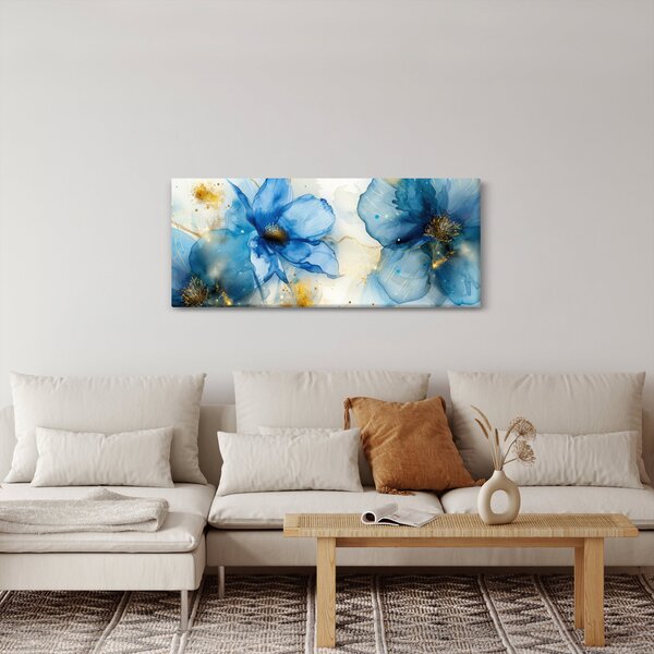 Slika - Cvijeće, slika tušem (120x50 cm)