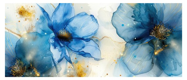 Slika - Cvijeće, slika tušem (120x50 cm)