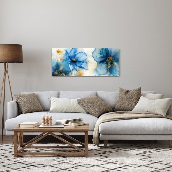 Slika - Cvijeće, slika tušem (120x50 cm)