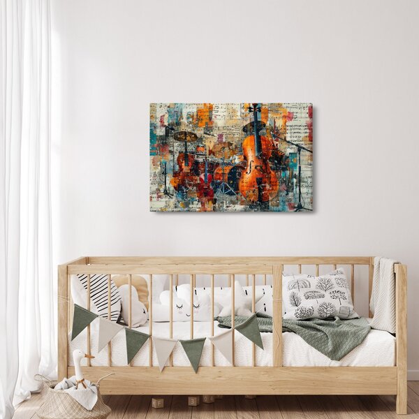 Slika - Glazbeni instrumenti (90x60 cm)