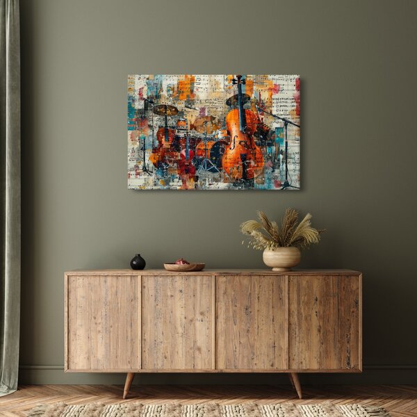 Slika - Glazbeni instrumenti (90x60 cm)