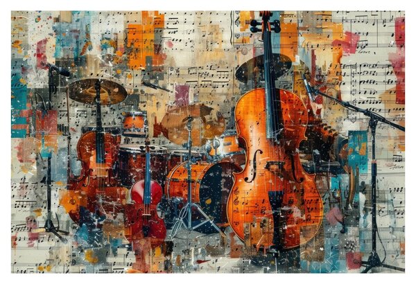 Slika - Glazbeni instrumenti (90x60 cm)