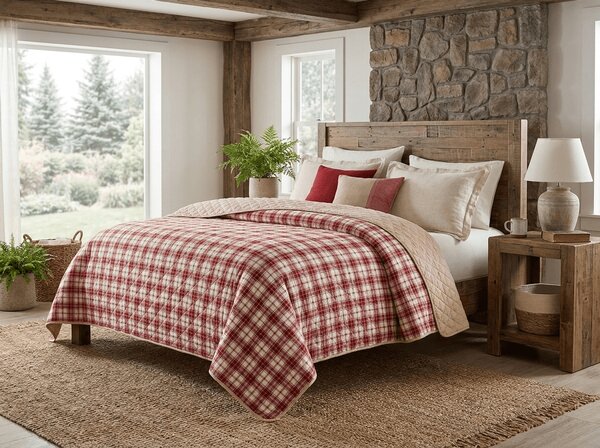 Prekrivač za krevet TARTAN HEART, šareno Dimenzije: 170 x 210 cm
