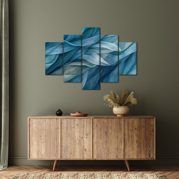 Slika - Plavi i bijeli valovi (150x105 cm)