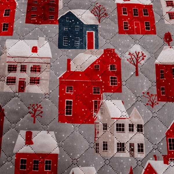 Prekrivač za krevet WINTER COTTAGE, sivi Dimenzije: 220 x 240 cm