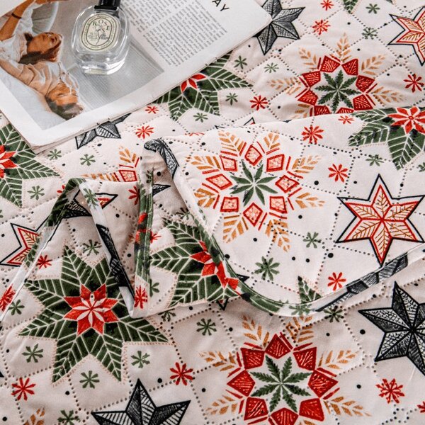 Pokrivač za krevet CHRISTMAS STAR, šareni Dimenzije: 220 x 240 cm