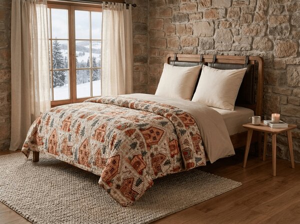 Prekrivač za krevet GINGER HOME, šareni Dimenzije: 220 x 240 cm