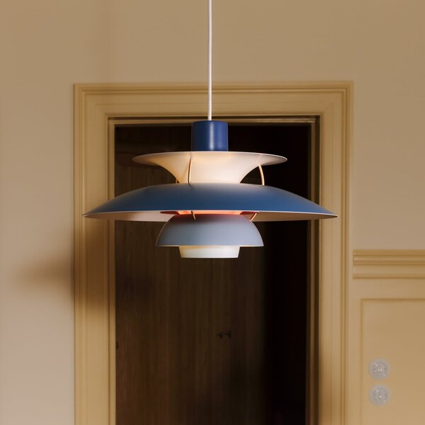 Viseće Svjetiljka Louis Poulsen, PH 5 500, prigušiv, Plava, Dnevna soba, Metal, Dizajn