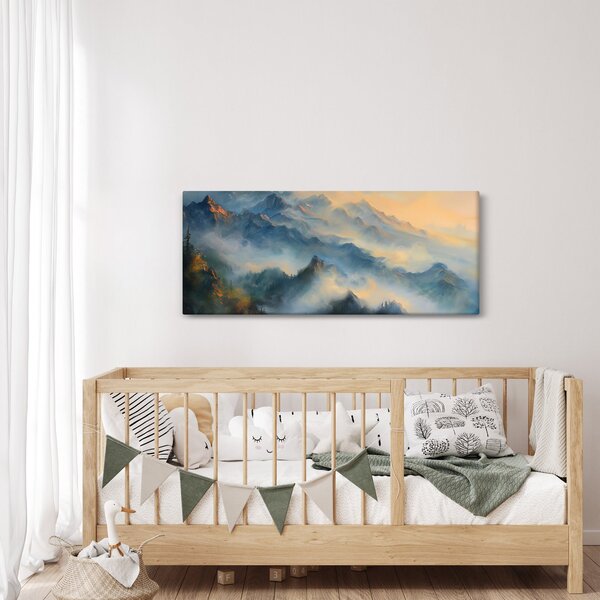 Slika - Naslikan planinski pejzaž (120x50 cm)