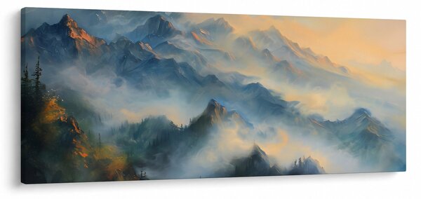 Slika - Naslikan planinski pejzaž (120x50 cm)
