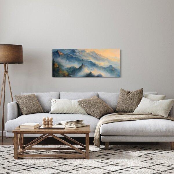 Slika - Naslikan planinski pejzaž (120x50 cm)