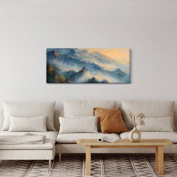 Slika - Naslikan planinski pejzaž (120x50 cm)