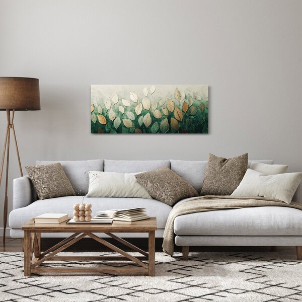 Slika - Zlatno-zeleno lišće (120x50 cm)