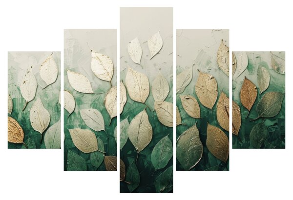 Slika - Zlatno-zeleno lišće (150x105 cm)