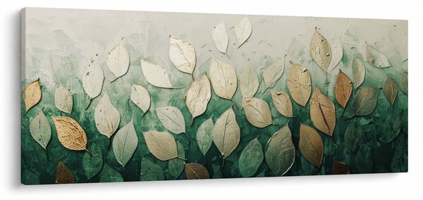 Slika - Zlatno-zeleno lišće (120x50 cm)