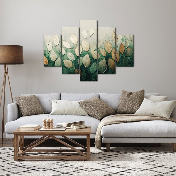 Slika - Zlatno-zeleno lišće (150x105 cm)