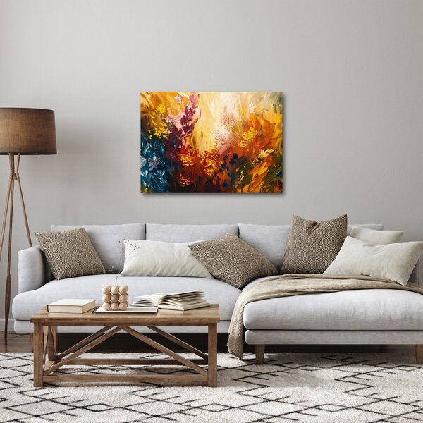 Slika - Apstraktna slika cvijeća (70x50 cm)