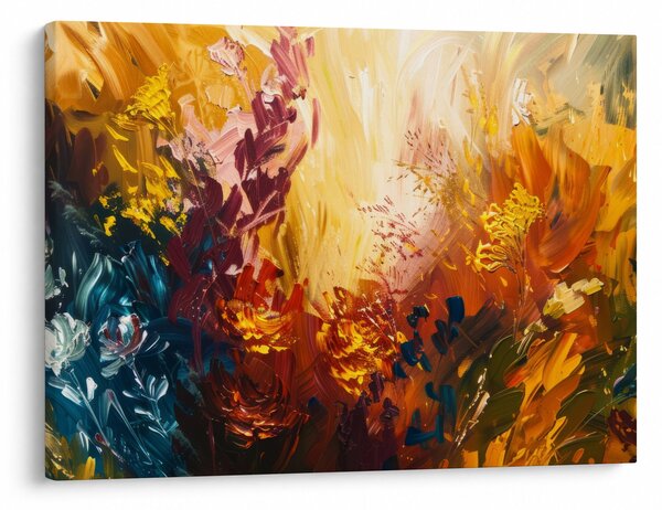 Slika - Apstraktna slika cvijeća (70x50 cm)