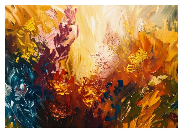 Slika - Apstraktna slika cvijeća (70x50 cm)