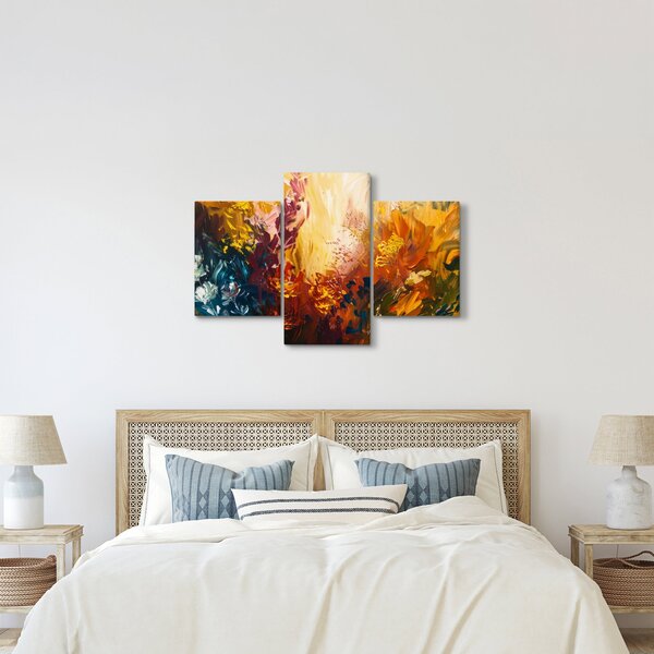 Slika - Apstraktna slika cvijeća (90x60 cm)
