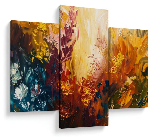 Slika - Apstraktna slika cvijeća (90x60 cm)