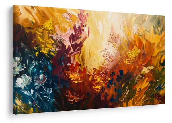 Slika - Apstraktna slika cvijeća (90x60 cm)