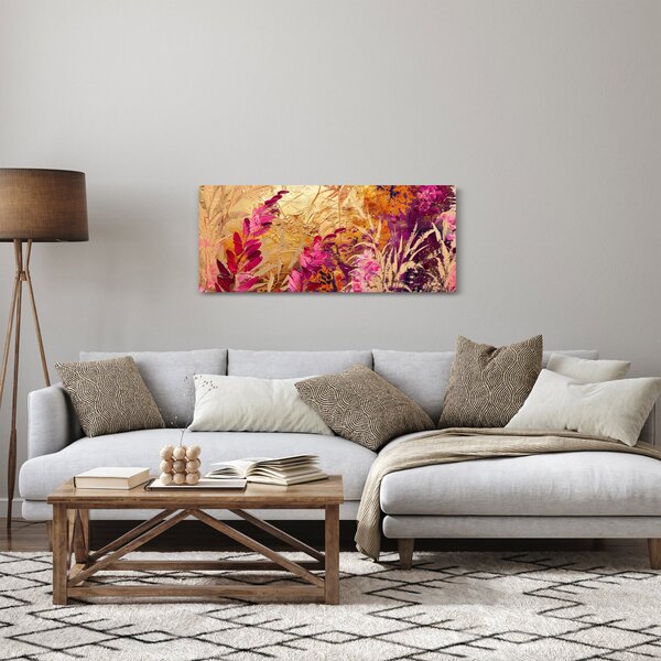 Slika - Apstraktna slika cvijeća II. (120x50 cm)