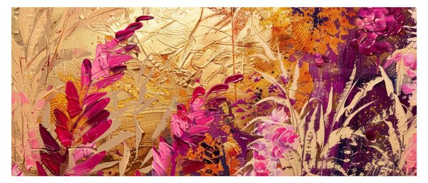Slika - Apstraktna slika cvijeća II. (120x50 cm)