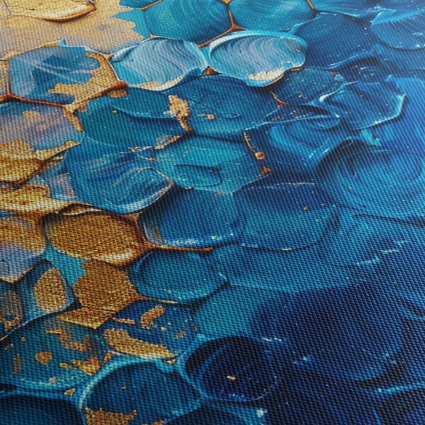 Slika - Plavo-zlatna slika (120x50 cm)