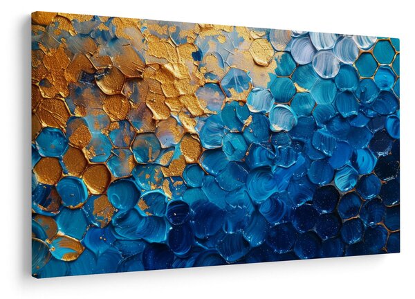 Slika - Plavo-zlatna slika (90x60 cm)