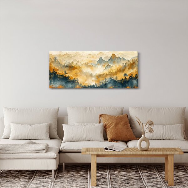 Slika - Planine, akvarel (120x50 cm)