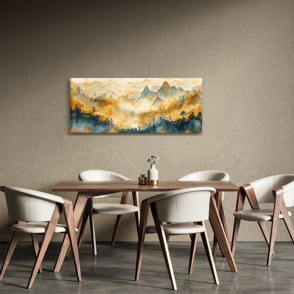 Slika - Planine, akvarel (120x50 cm)